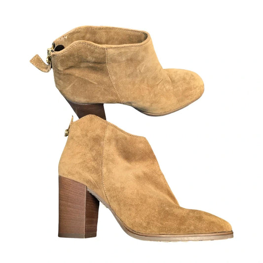 Clarks Narrative Ankle Boots Light Brown Size 8 Block Heel New