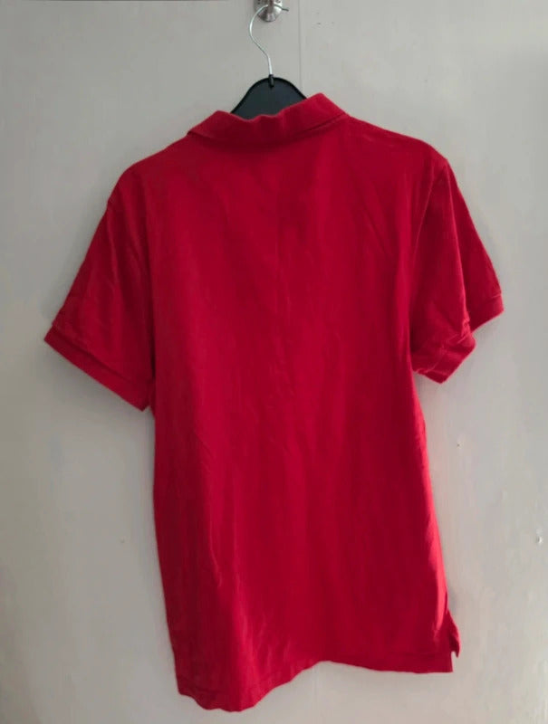 Nike Men's Red Short Sleeve Cotton Polo Shirt Size Small