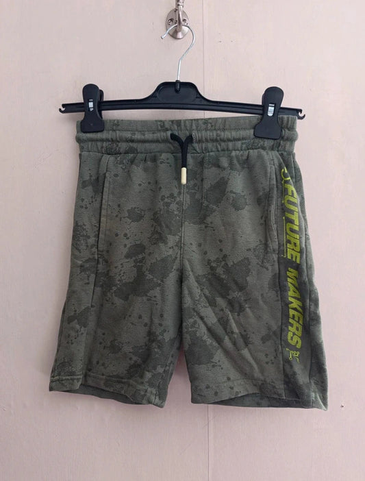 F&F Boys Khaki Green Camo Jersey Shorts Age 8-9 Years
