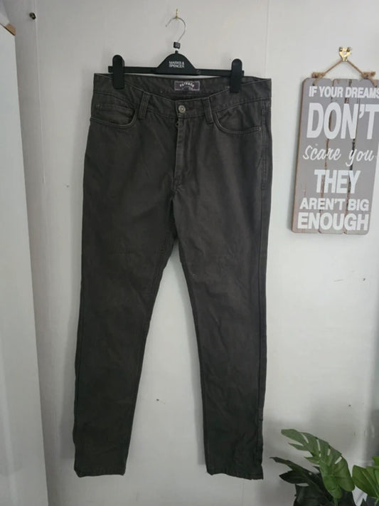 FatFace Mens Grey Slim Leg Cotton Jeans Size 32 Reg