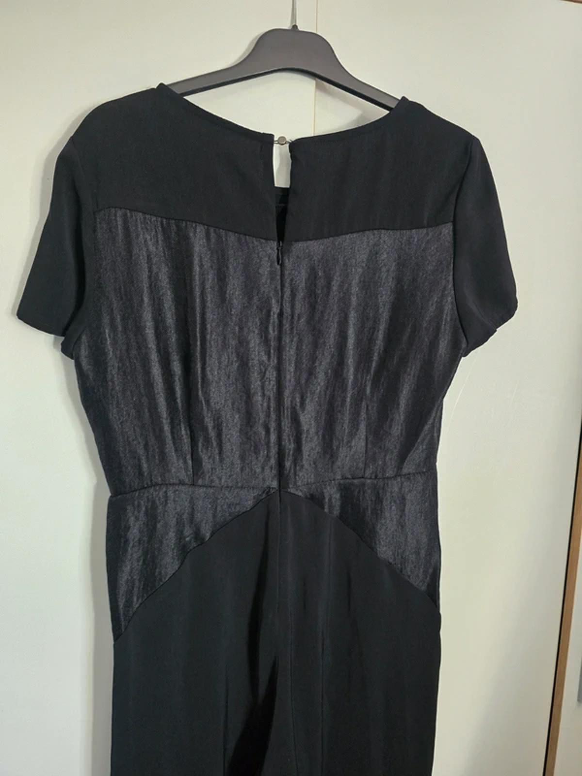 M&S Jumpsuit Black Size 12Reg Short Sleeved Flared Weekend