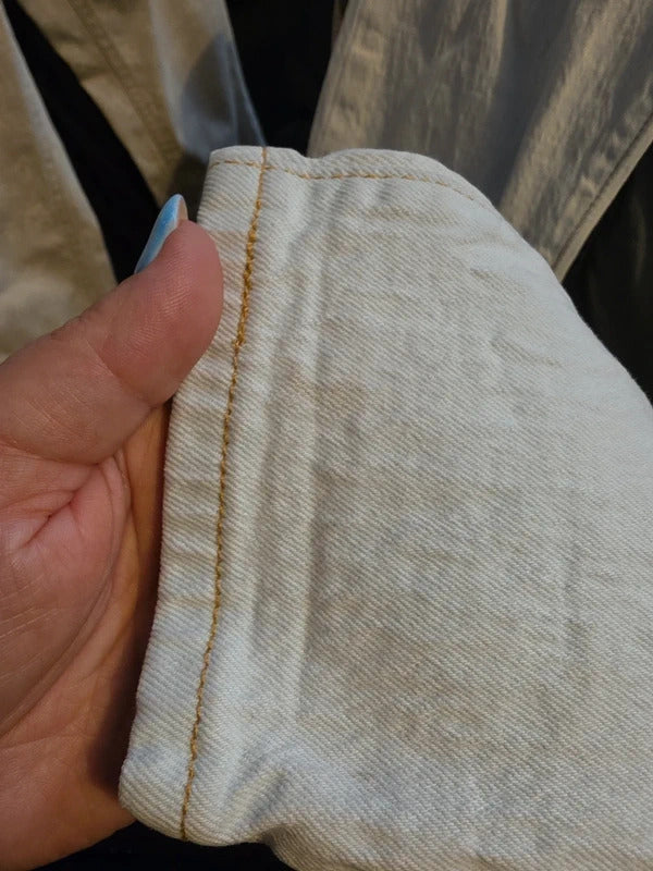 Levi's 501 Women's White Ripped Distressed Skinny Jeans W28 L28 Size 8-10