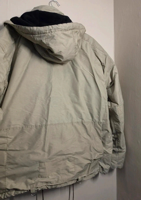 Napapijri Geographic Cream Beige Fleece-Lined Outdoor Jacket – 24" P2P
