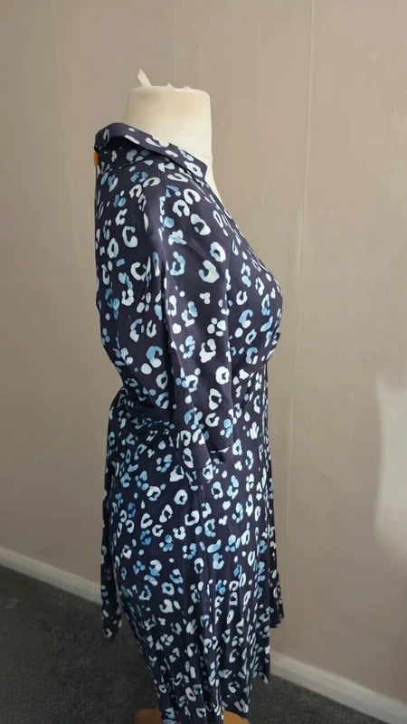 NWT Isabella Oliver Navy Animal Print Halesworth Maternity Dress Size 3  6-8