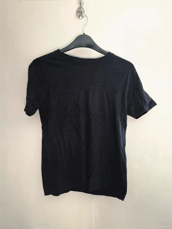 Zara Kids Boys Classic Plain Black Short Sleeve Crew Neck T-Shirt Age 8 Years