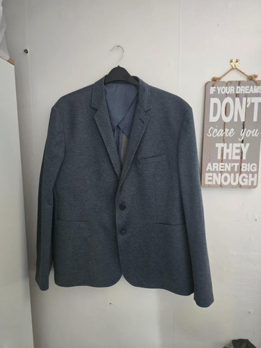 Matalan Mens Navy Slim Fit Blazer Jacket Size XXL