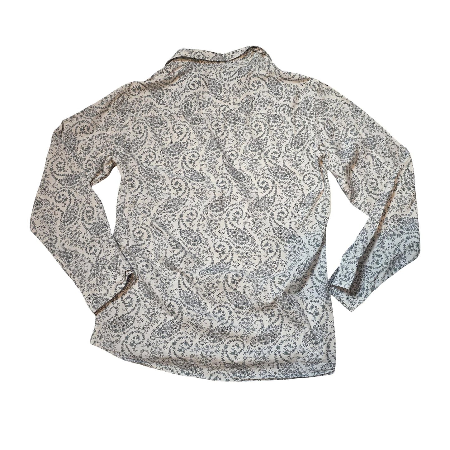 Monsoon Notting Hill White Green Floral Shirt – Men’s M Cotton