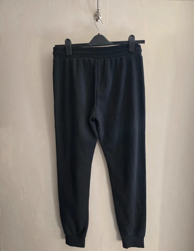 Primark Black High-Waisted Cuffed Jogging Bottoms Size 10-12