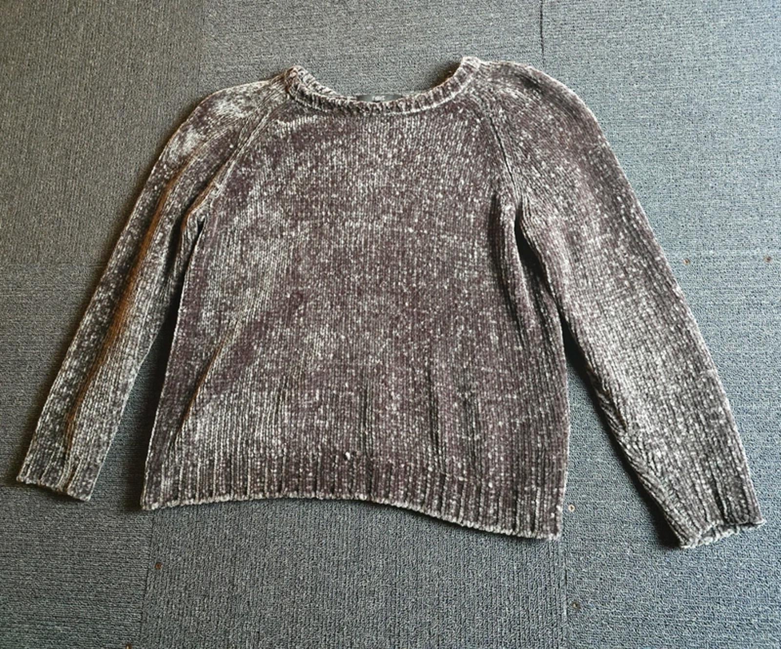 Grey Velvet Jumper S Size 8-10 Causal Next