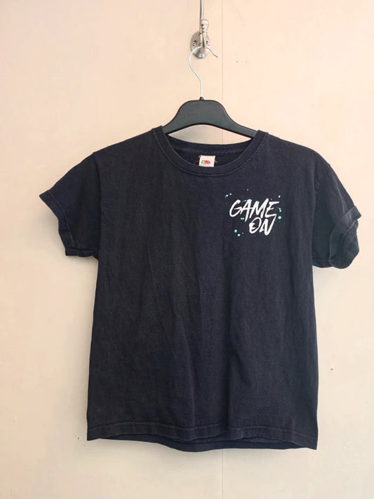 Fruit of the Loom Boys Black Gamer Graphic Cotton T-Shirt Age 7-8 Years