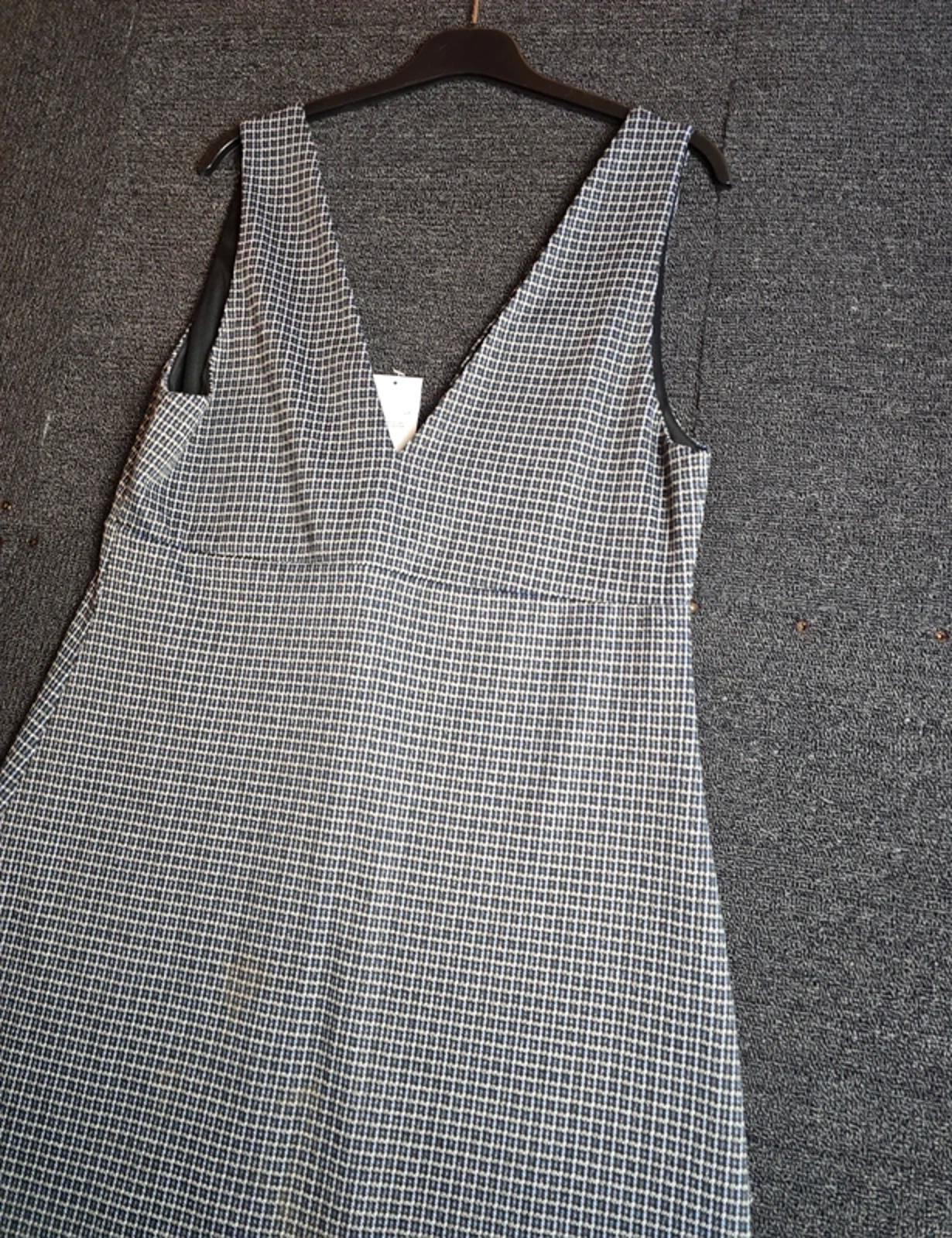 George Checked Pinafore Dress Black/Navy NWT Size 12 (14) RRP £16