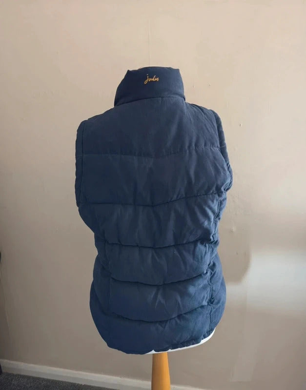 Joules Navy Padded Gilet with Floral Lining Size 14