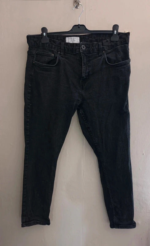 Matalan Men's Easy Black Super Skinny Jeans Waist 38" Short (38S)