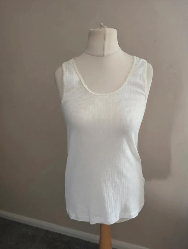Primark White Thermolayer Thermal Sleeveless Vest Top L Size 14-16