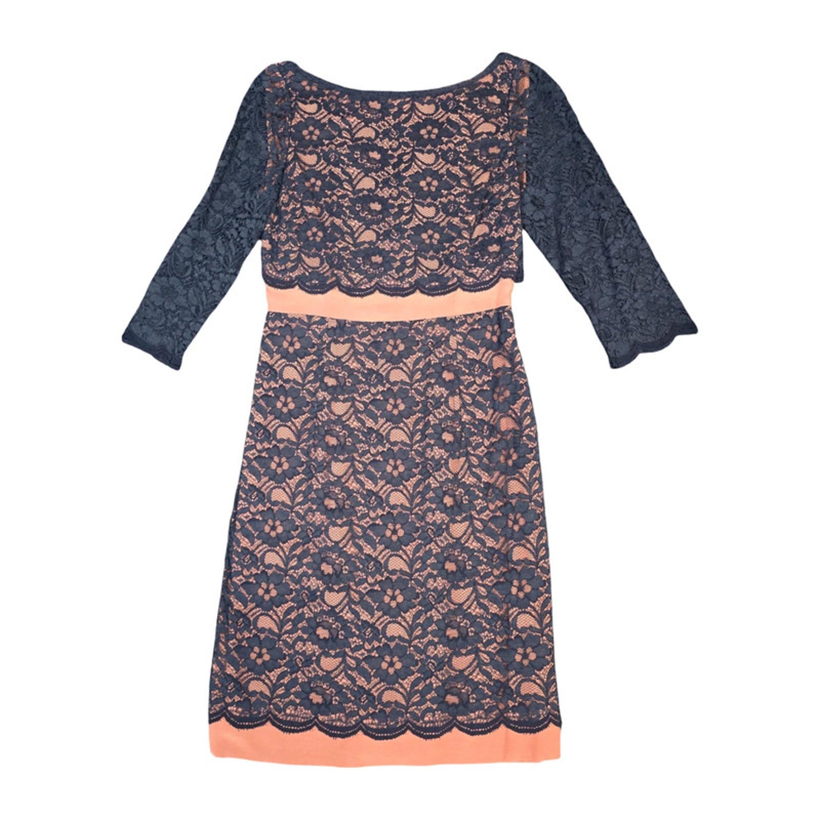 Boden Lace Occasion Dress Navy Blush Size 10 Wedding Party