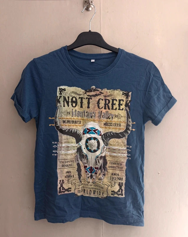 M&S Boys Blue Graphic T-Shirt – Age 9–10 Years