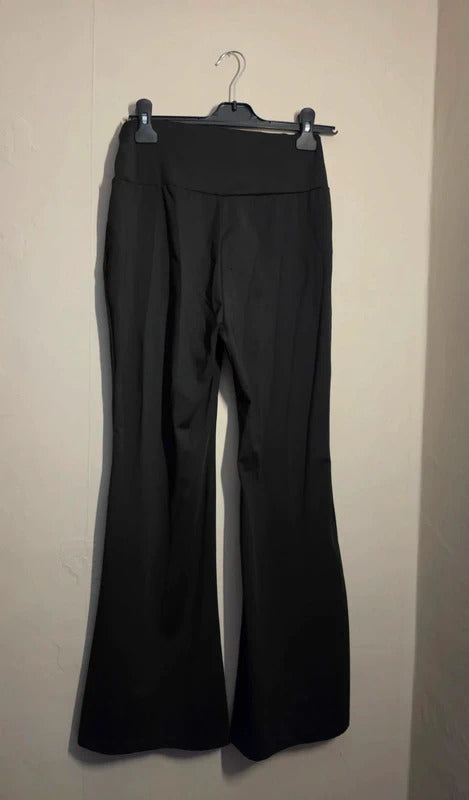 SHEIN Black High Waisted Flared Trousers L Size 10-12