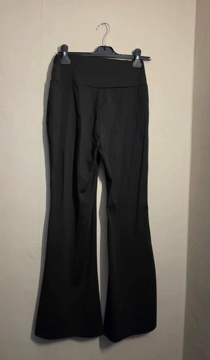 SHEIN Black High Waisted Flared Trousers L Size 10-12