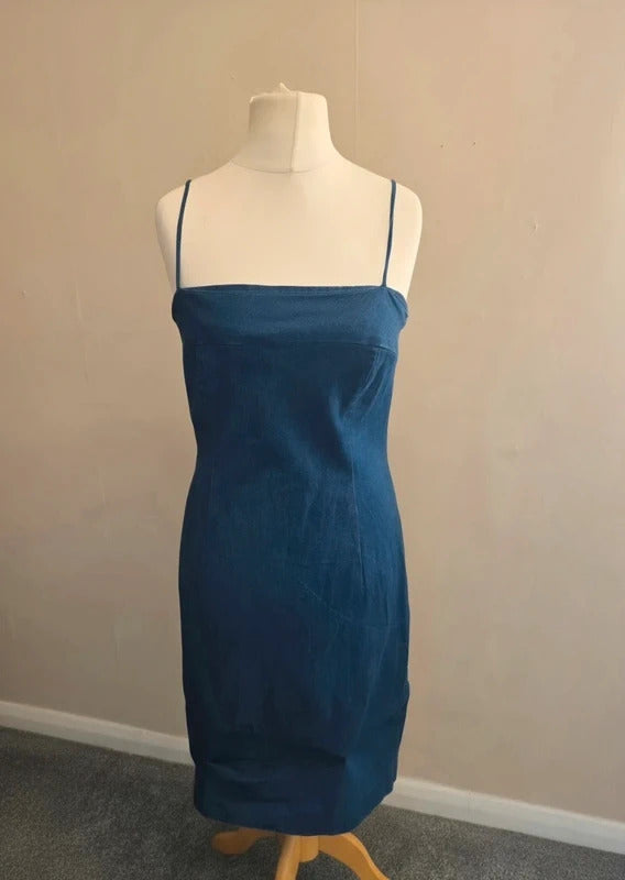 Vintage Brooks Brothers Denim A-Line Dress  Size 8