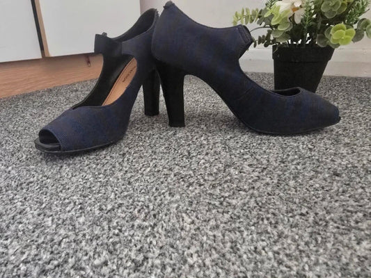 Limited Collection Peep-Toe Mary Jane Heels Size UK 5