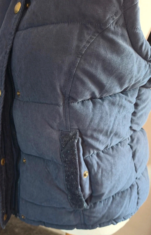 Joules Navy Padded Gilet with Floral Lining Size 14