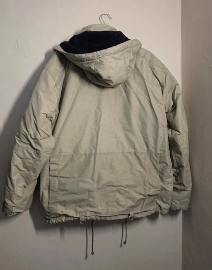 Napapijri Geographic Cream Beige Fleece-Lined Outdoor Jacket – 24" P2P