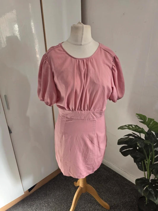 PrettyLittleThing NWT Dusky Pink Cut Out Mini Dress Size 10
