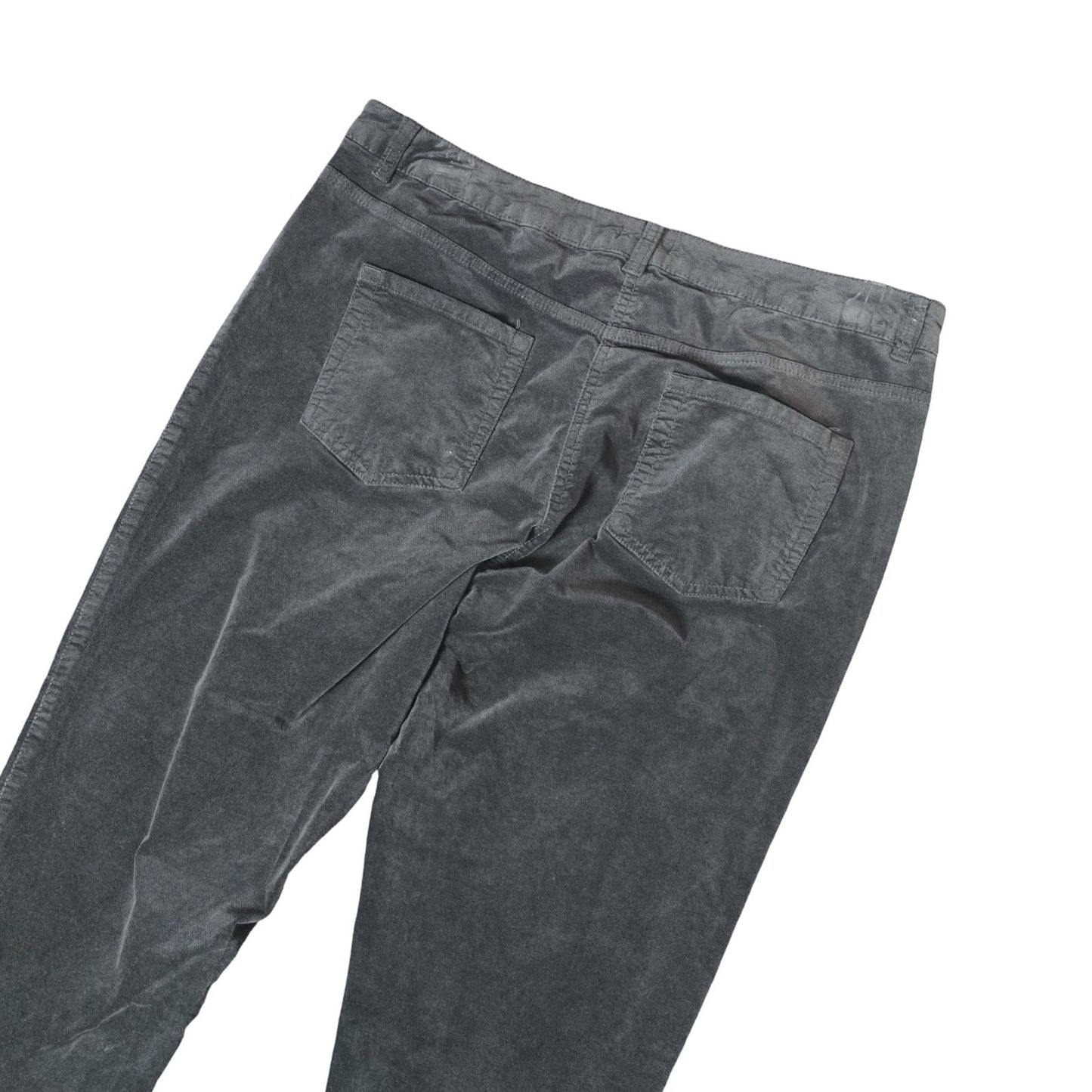 M&Co Dark Grey Velvet Slim Leg Jeans – High Waist – Size 18R