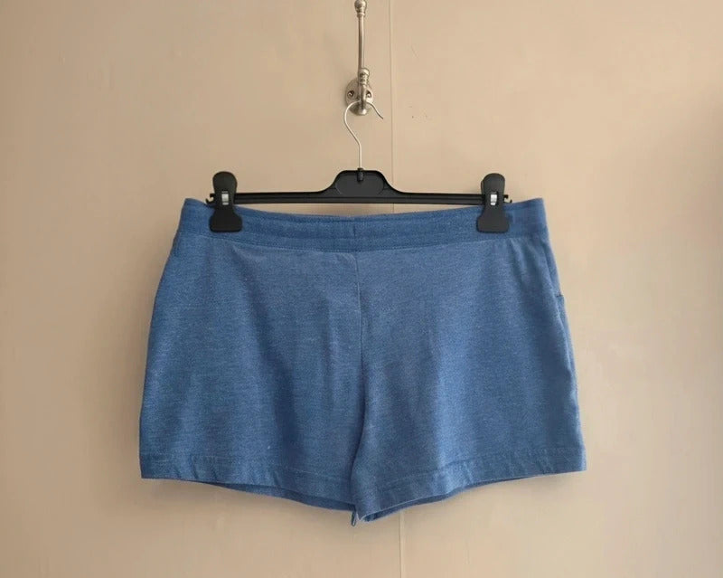 Matalan Blue Jersey Mini Shorts Elasticated Drawstring Waist Size 12