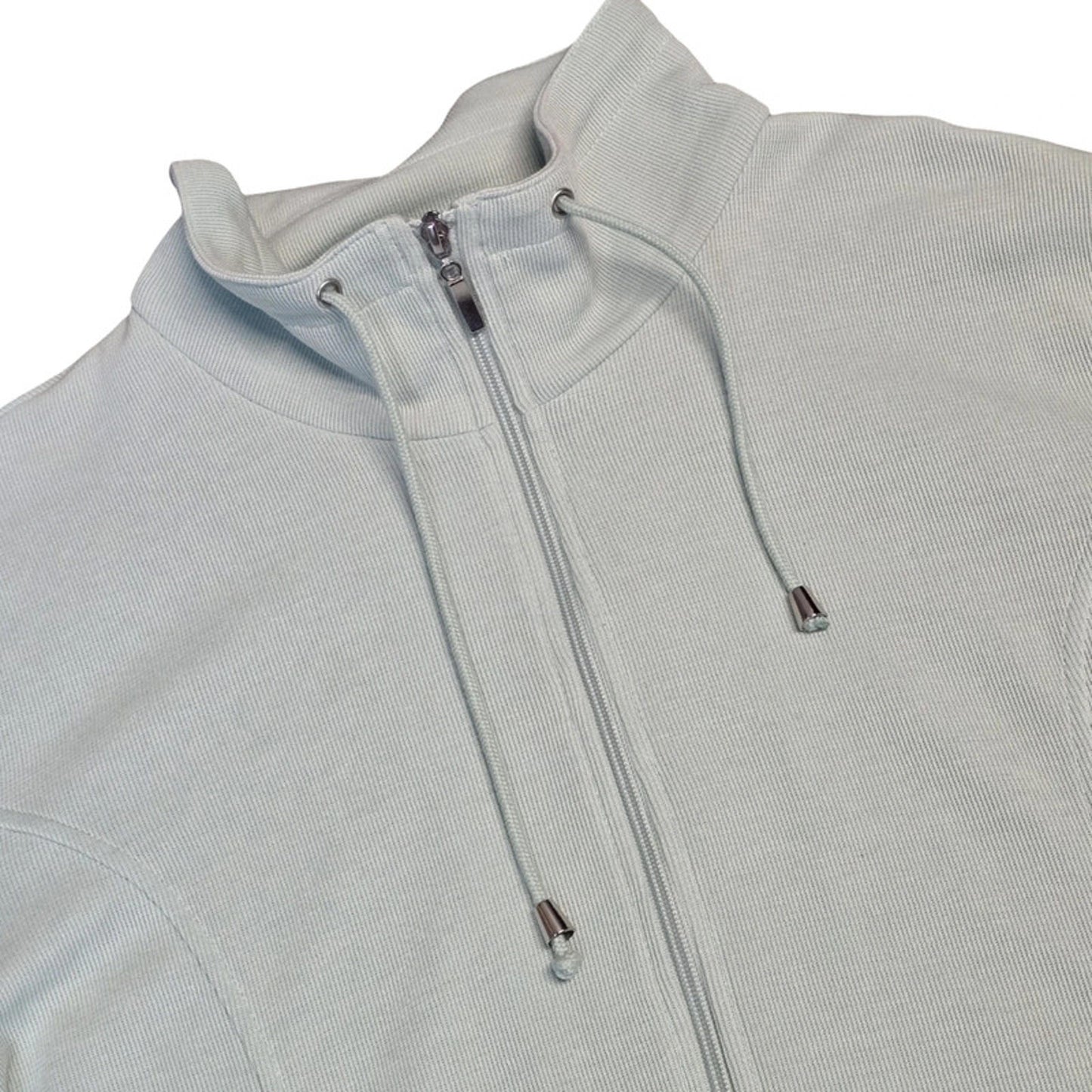 Damart Mint Green Zip Up Jacket Size 18/20 Funnel Neck Causal