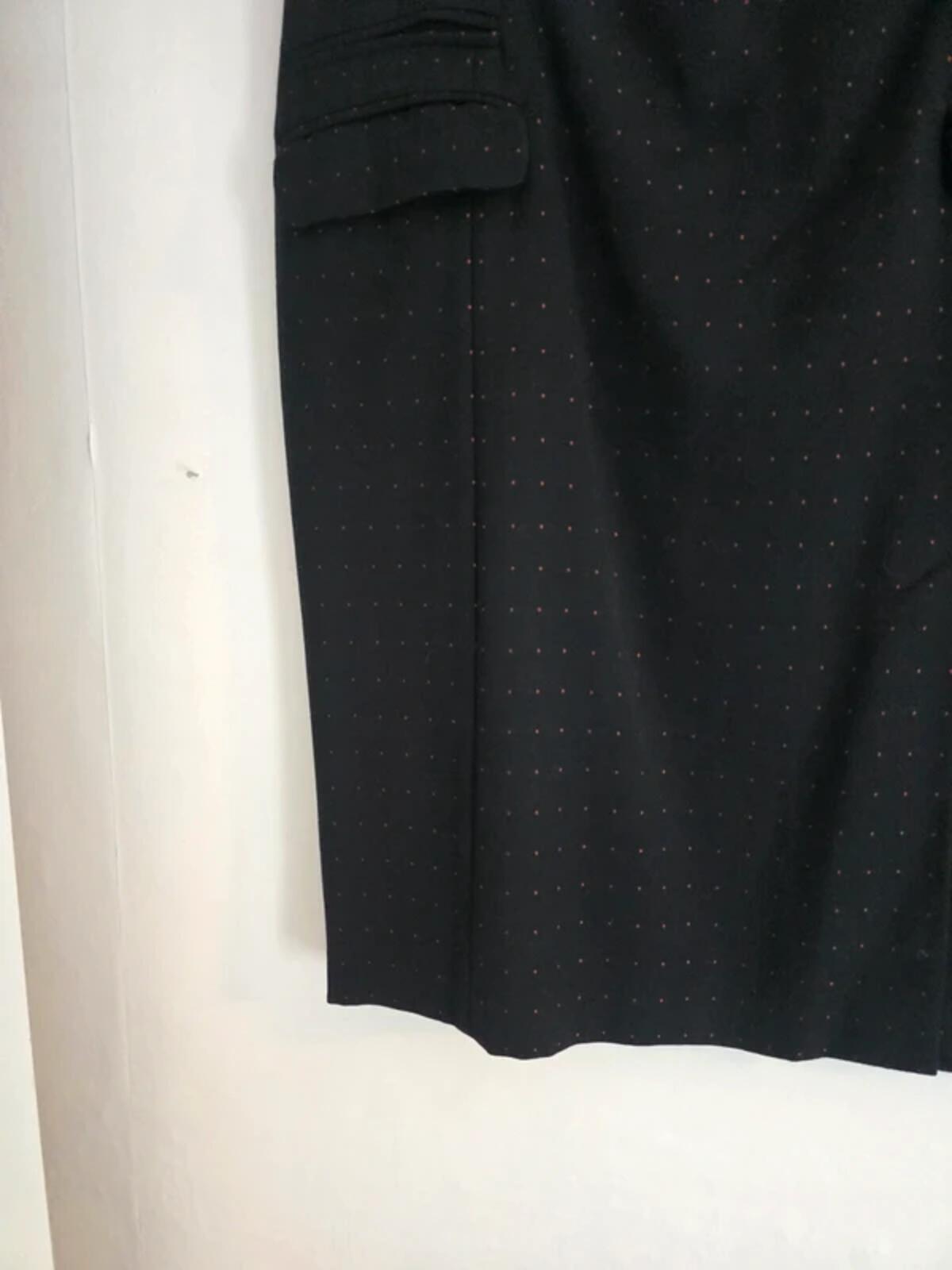 French Connection Black & Red Polka Dot Knee Length Dress - Size 12