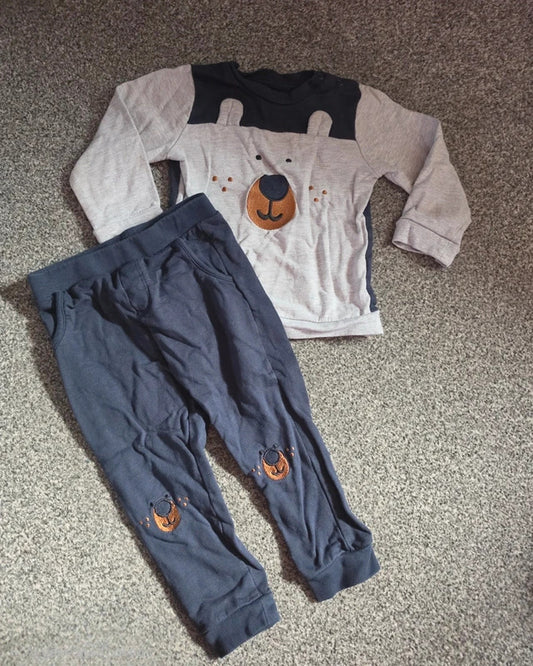 Pep & Co Baby Boys Teddy Bear 2-Piece Outfit Set 18-24M