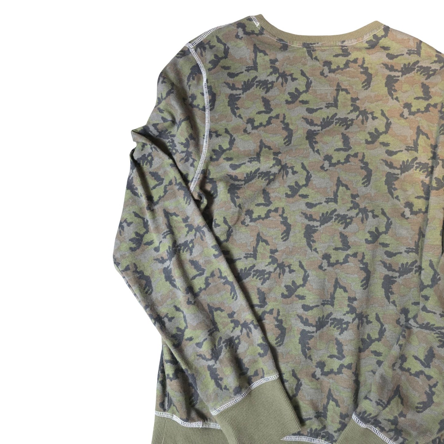 Next Boys Khaki Camouflage Jumper Long Sleeve Elbow Patches Age 16