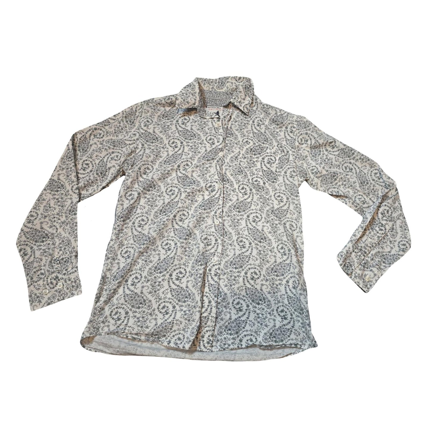 Monsoon Notting Hill White Green Floral Shirt – Men’s M Cotton