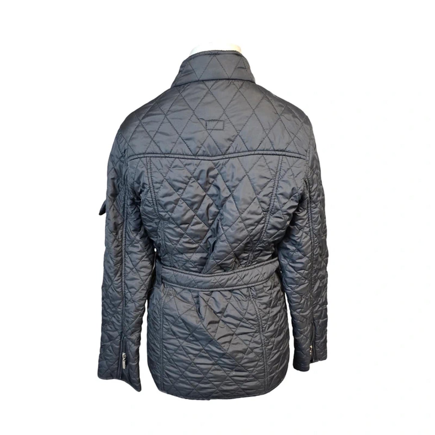 FieldFox Quilted Coat Black  M Size 10/12 Belted Winter Jacket