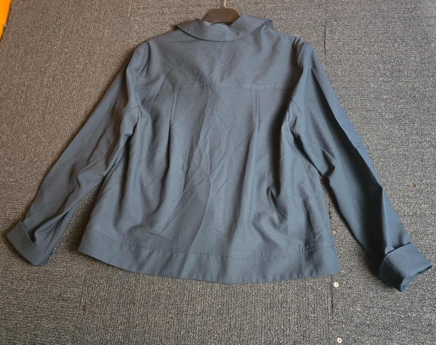 J.D. Williams Shirt Navy Size 12 Oversized Boxy Fit Utility Pockets