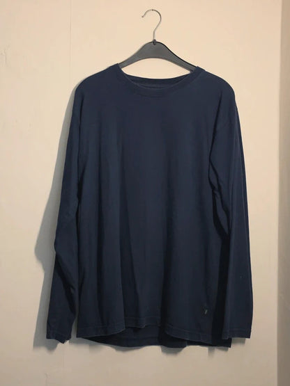 Jeff & Co Union Mens Navy Blue Long Sleeve Cotton T-Shirt Size L