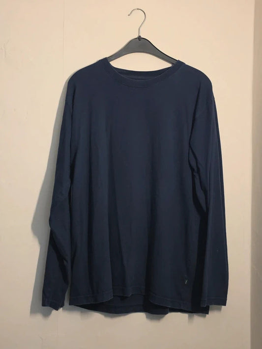 Jeff & Co Union Mens Navy Blue Long Sleeve Cotton T-Shirt Size L