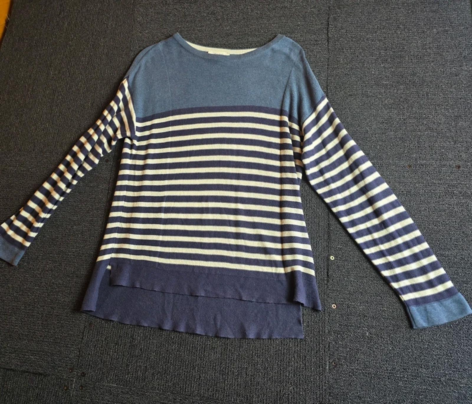 White Stuff Striped Jumper Navy & White Size 8 Casual Layering