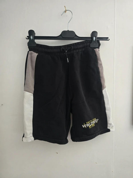 Matalan Boys Black, Grey & White Colorblock Graphic Shorts Age 11 Years