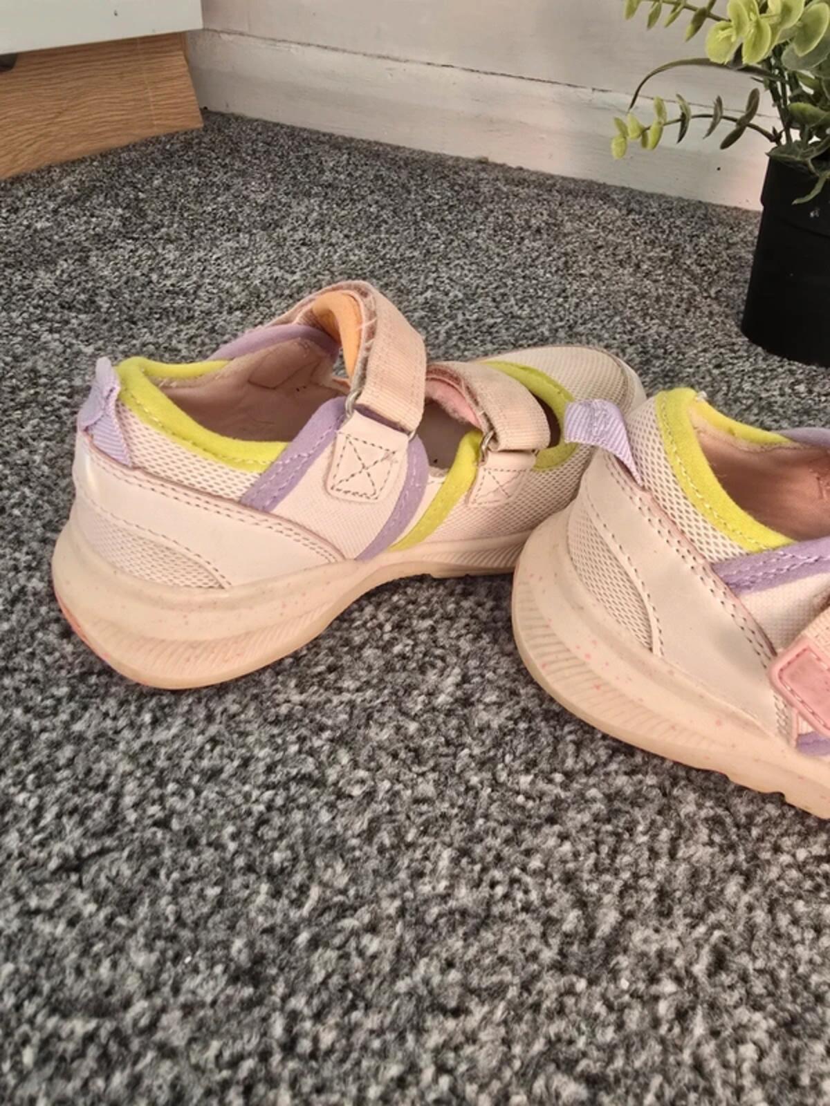 Tu Girls Multicoloured Mesh Velcro Trainers Size 10 Junior