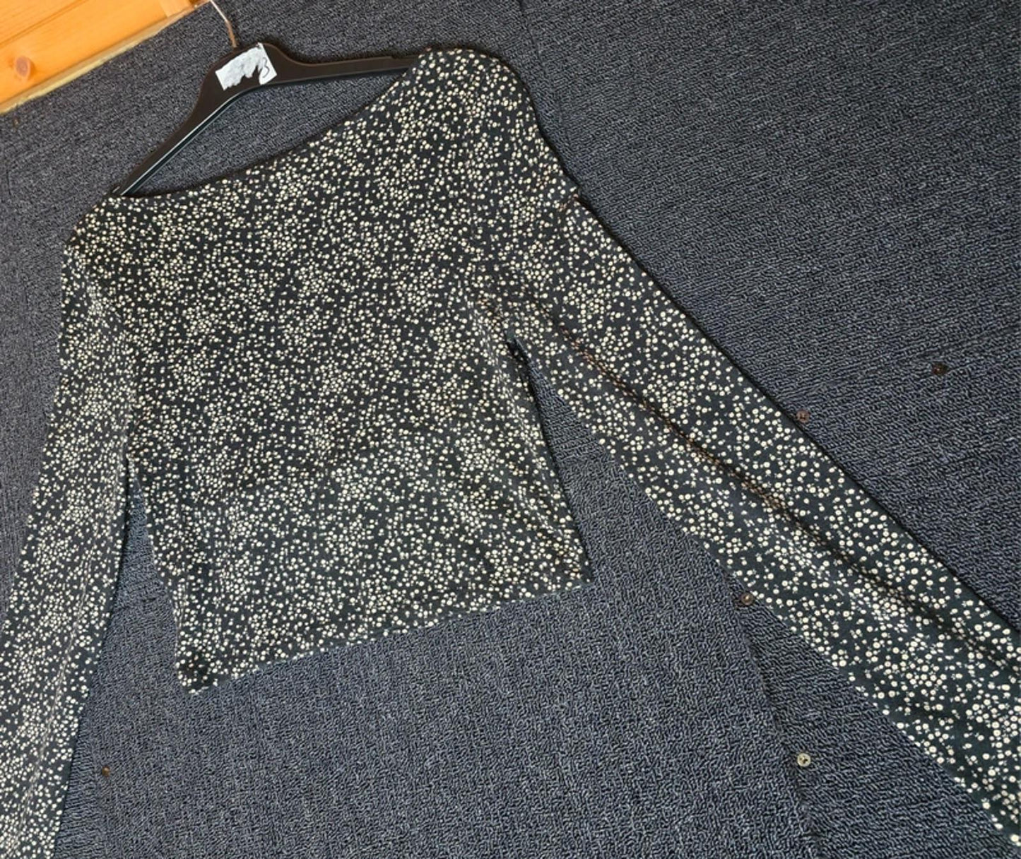 Topshop Long Sleeve Ruched Crop Top size 12