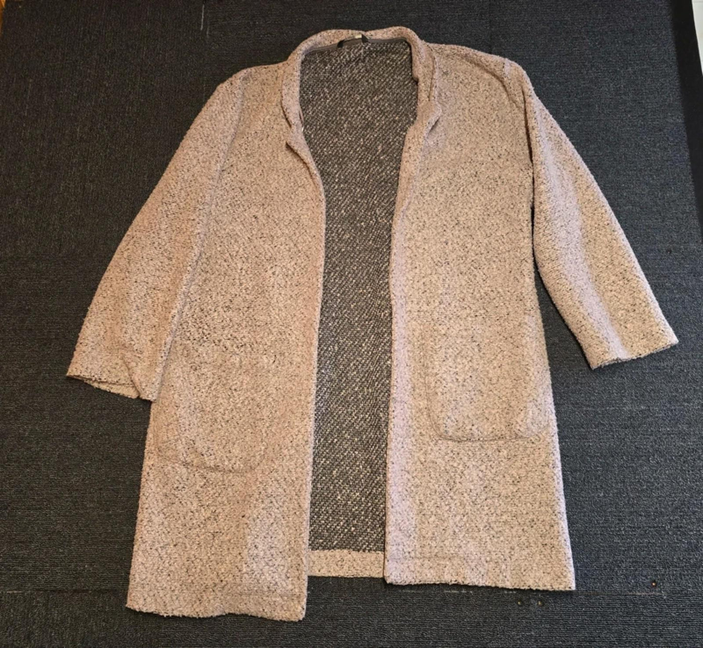 George Light Pink Knitted Overcoat Size 14 – Open Front Smart Causal