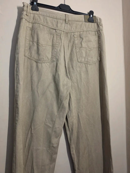 D2 Jeans Men's Cream Straight Leg Jeans W36 Short