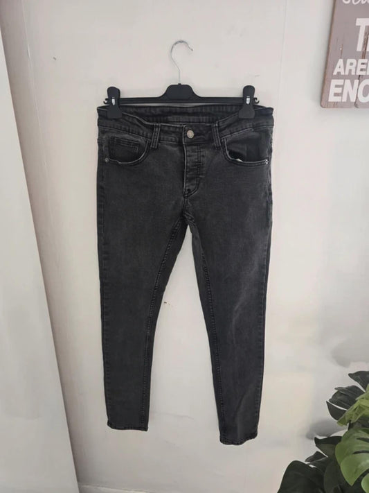 Men’s Blakely Black Skinny Jeans Med W32 L28