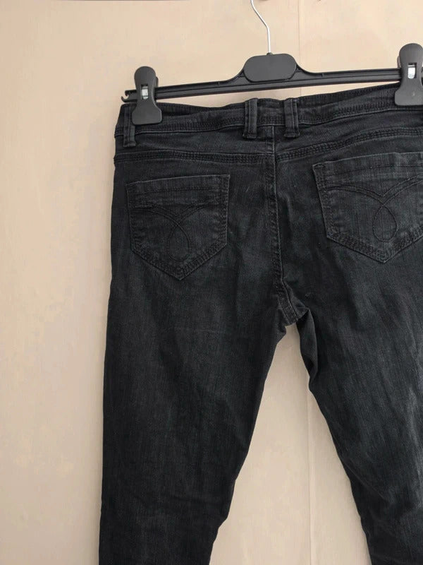 Primark Black Denim Skinny Jeans Size 8