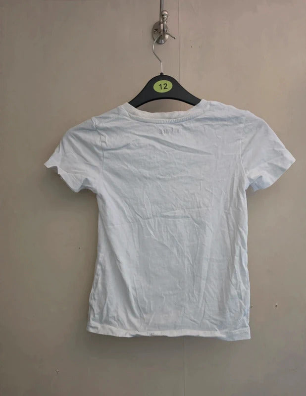 Nutmeg Boys White Short Sleeved 100% Cotton T-Shirt Age 6-7 Years