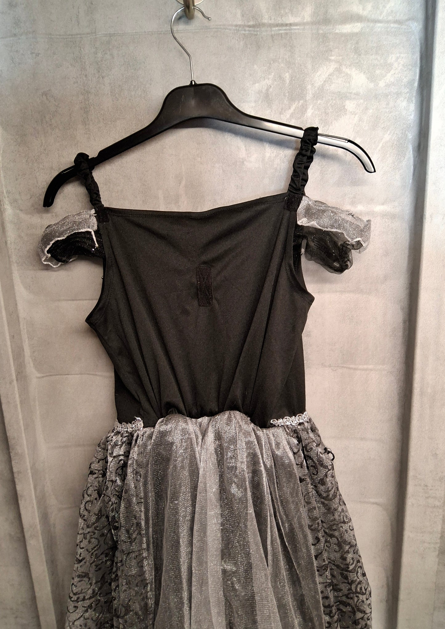 Girls Black & Silver Halloween Dress – Size 13–14 Years