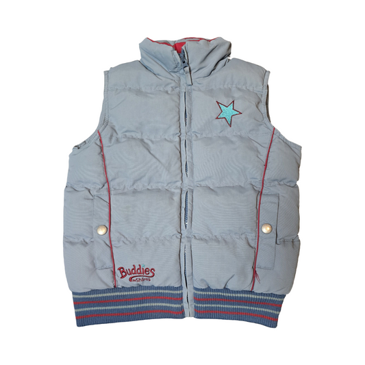 Buddies by Shires Blue Padded Gilet – Boys 5–6 Years – 100% Nylon Lined