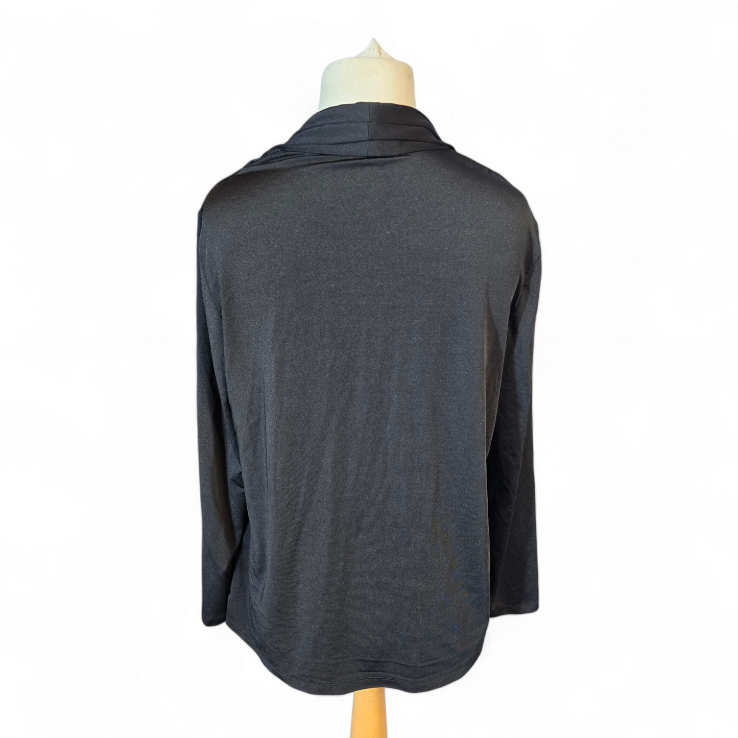 Crèaline Black & Silver Sequin Cardigan – Size 14/16 – Stretchy Open Front